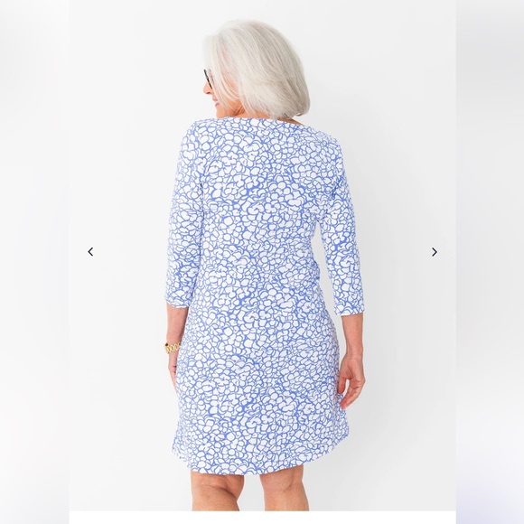 MAHI GOLD Bimini Dress in Chatham Cloth: Ruth's Hydrangea in Chatham Size M EUC - Picture 5 of 16